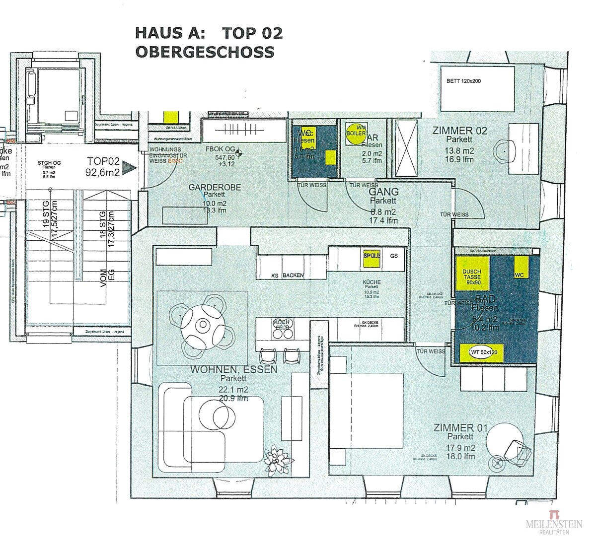 Wohnung zum Kauf 499.000 € 3 Zimmer 92,6 m²<br/>Wohnfläche 2.<br/>Geschoss Treffen am Ossiacher See 9521