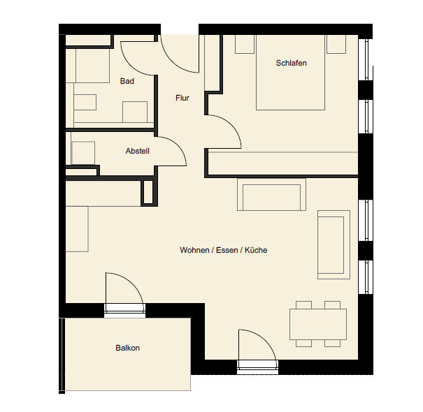 Wohnung zur Miete 950 € 2 Zimmer 62 m²<br/>Wohnfläche EG<br/>Geschoss Traminerweg 1 Kaefertal - Südwest Mannheim 68309