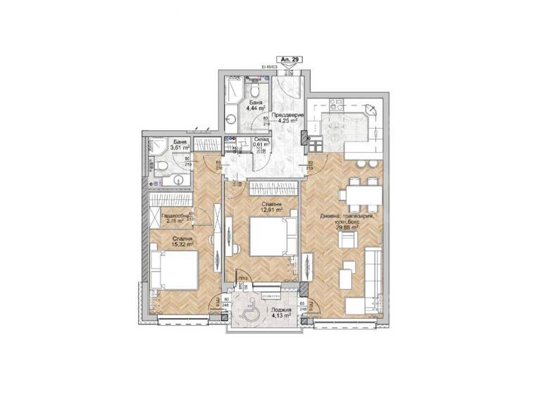 Studio zum Kauf 225.459 € 3 Zimmer 110 m² Sofia