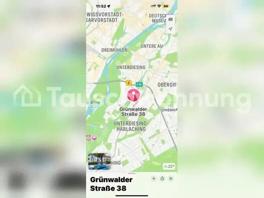 Wohnung zur Miete Tauschwohnung 1.185 € 2 Zimmer 60 m² 1. Geschoss Untergiesing-Harlaching München 81547