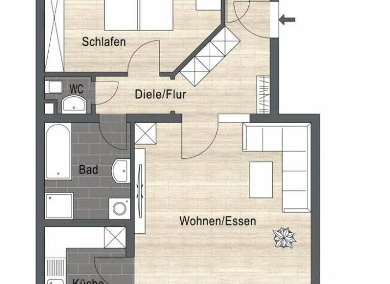 Wohnung zum Kauf 228.000 € 2 Zimmer 66 m²<br/>Wohnfläche Südstadt Fürth 90763