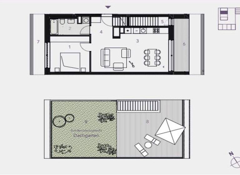 Penthouse zur Miete - Erstbezug 1.800 € 2 Zimmer 77,8 m² 3. Geschoss Langhansstraße 24 Weißensee Berlin / Weißensee 13086