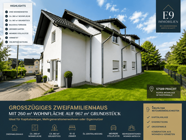Mehrfamilienhaus zum Kauf 385.000 € 12 Zimmer 260 m² 967 m² Grundstück Pracht 57589
