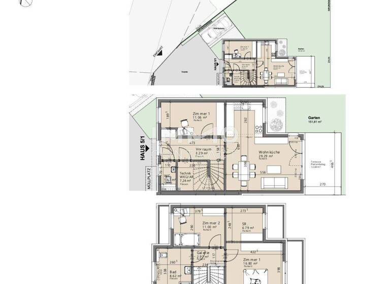 Doppelhaushälfte zum Kauf - Erstbezug 464.533 € 4 Zimmer 103,9 m² Mühlleiten 2301