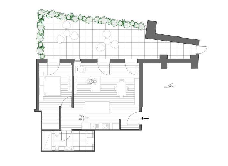 Wohnung zur Miete 1.600 € 2 Zimmer 61,6 m² 3. Geschoss Sparkassenstraße 2 Meran 39012