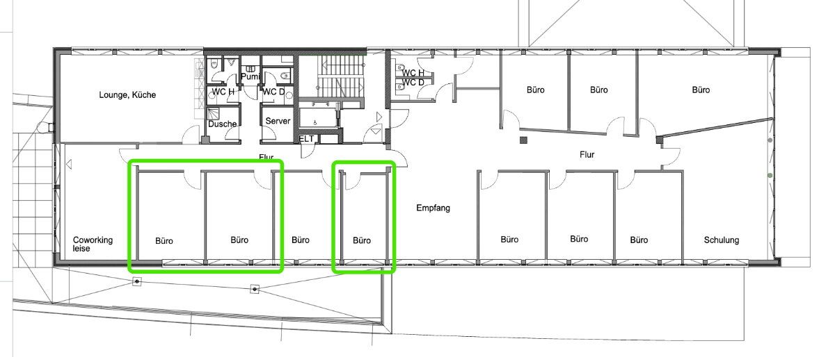 Bürofläche zur Miete provisionsfrei 1.000 € 26 m²<br/>Bürofläche Saarlandstraße Ruhrallee - Ost Dortmund 44139