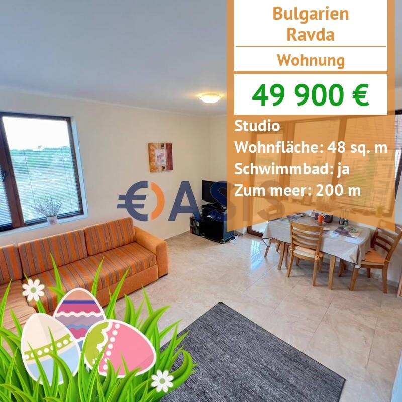 Apartment zum Kauf provisionsfrei 49.900 € 1 Zimmer 48 m²<br/>Wohnfläche 5.<br/>Geschoss Ravda 8238