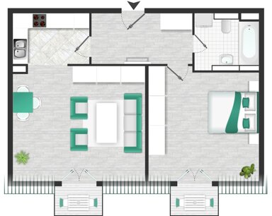 Wohnung zum Kauf 210.000 € 2 Zimmer 57 m² 2. Geschoss Tüßling Tüßling 84577