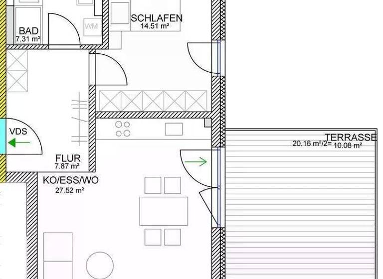 Wohnung zur Miete 900 € 2 Zimmer 67,3 m² 1. Geschoss frei ab 01.05.2026 Wolnzach 85283