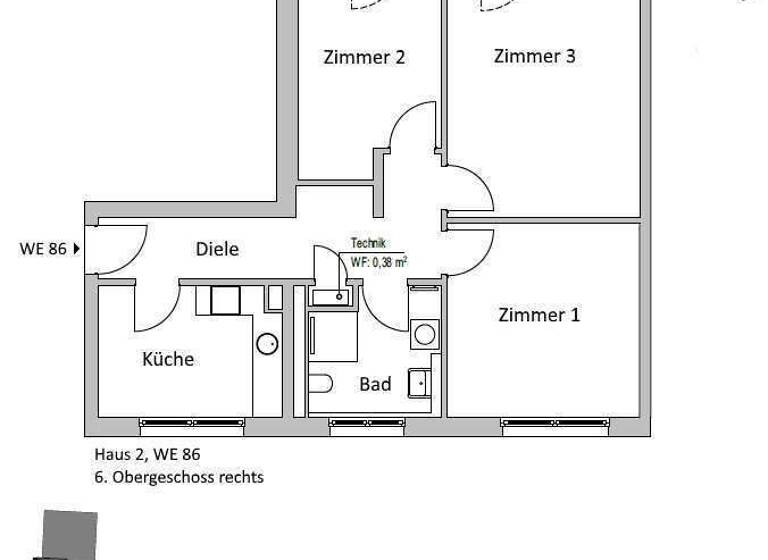 Wohnung zum Kauf - Erstbezug provisionsfrei 730.050 € 3 Zimmer 78,5 m² 6. Geschoss frei ab sofort Manitiusstraße 13 Neukölln Berlin, Neukölln 12047