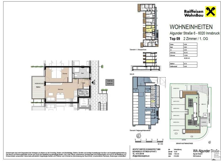 Wohnung zum Kauf - Erstbezug provisionsfrei 477.900 € 2 Zimmer 45,9 m² 1. Geschoss Amras Innsbruck 6020