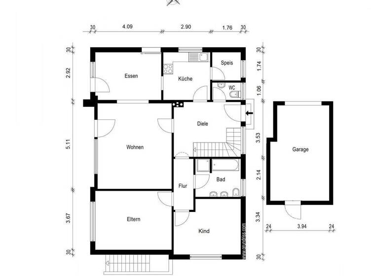 Einfamilienhaus zum Kauf 299.000 € 4 Zimmer 102 m² 409 m² Grundstück frei ab sofort Wiedergeltingen 86879