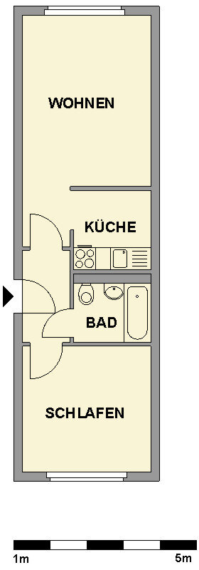 Wohnung zur Miete 223 € 2 Zimmer 39,3 m²<br/>Wohnfläche 3.<br/>Geschoss Paul-Bertz-Str. 72 Helbersdorf 613 Chemnitz 09120