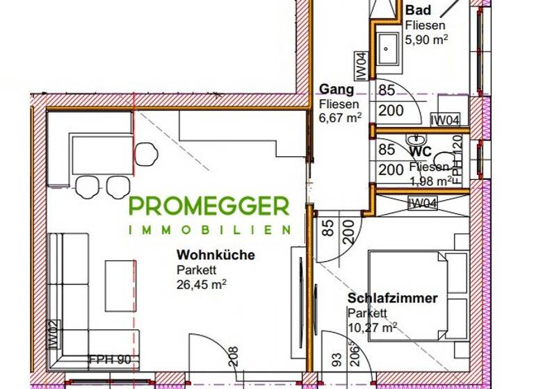Wohnung zum Kauf 261.500 € 2 Zimmer 51,3 m² 3. Geschoss Aigen im Ennstal 8943