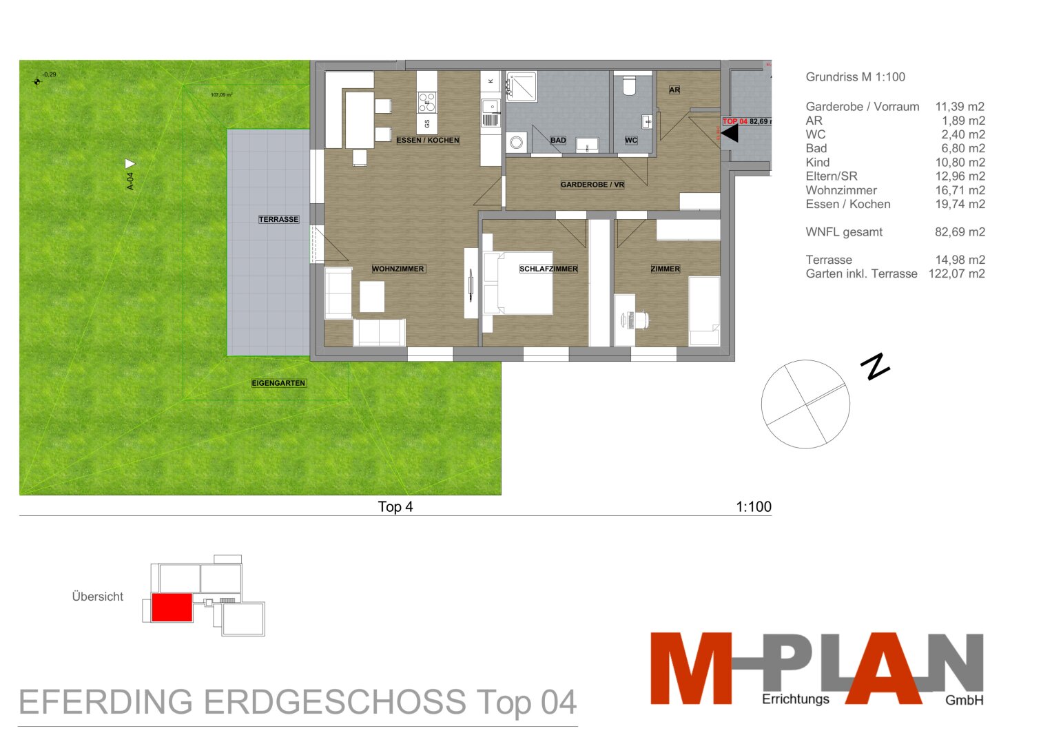 Wohnung zur Miete 872 € 82,7 m²<br/>Wohnfläche EG<br/>Geschoss Brandstätter Straße 3 Eferding 4070