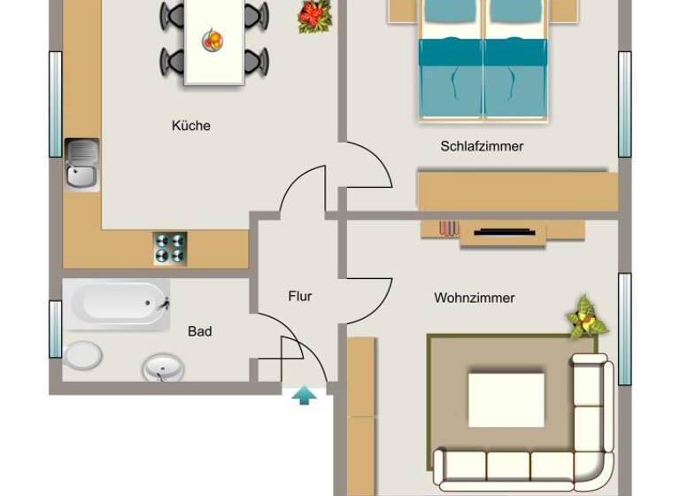 Wohnung zur Miete 534 € 2,5 Zimmer 62 m² 1. Geschoss frei ab 01.06.2026 Westheide 1 Langendreer Bochum 44892