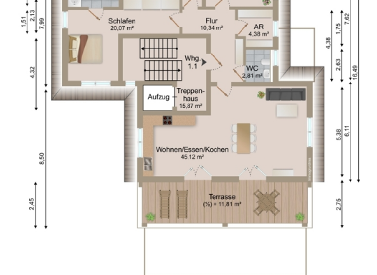 Wohnung zum Kauf - Erstbezug provisionsfrei 682.000 € 3 Zimmer 125 m² Mitterfels 94360