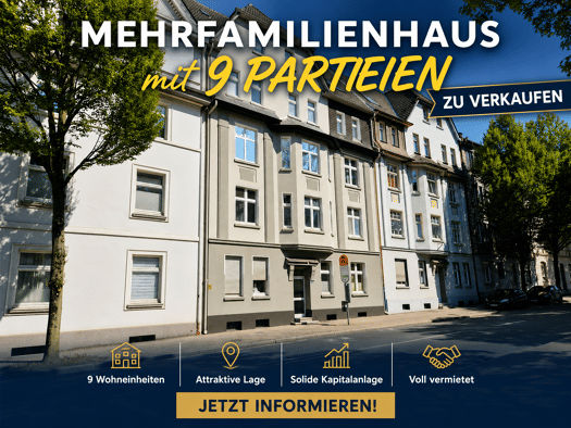 Mehrfamilienhaus zum Kauf als Kapitalanlage geeignet 695.000 € 21 Zimmer 543,6 m² 284 m² Grundstück Hermann-Löns-Straße 28 Herne-Mitte Herne 44623