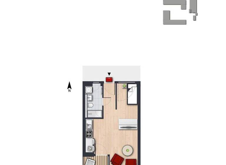 Studio zur Miete 506 € 1 Zimmer 37,1 m² 3. Geschoss frei ab 01.05.2026 Kurt-Schumacher-Ring 228 Detmerode Wolfsburg 38444