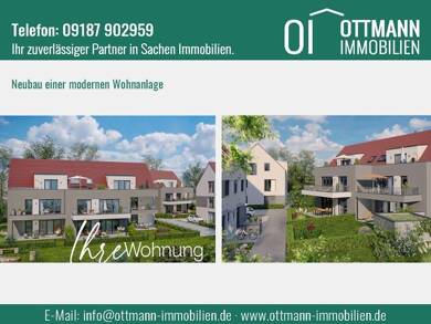 Wohnung zum Kauf - Erstbezug 379.500 € 2 Zimmer 75,9 m² 2. Geschoss Schwabach 91126