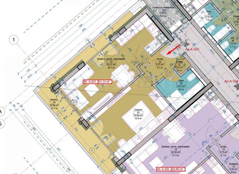 Studio zum Kauf 92.363 € 2 Zimmer 73,9 m² Bansko