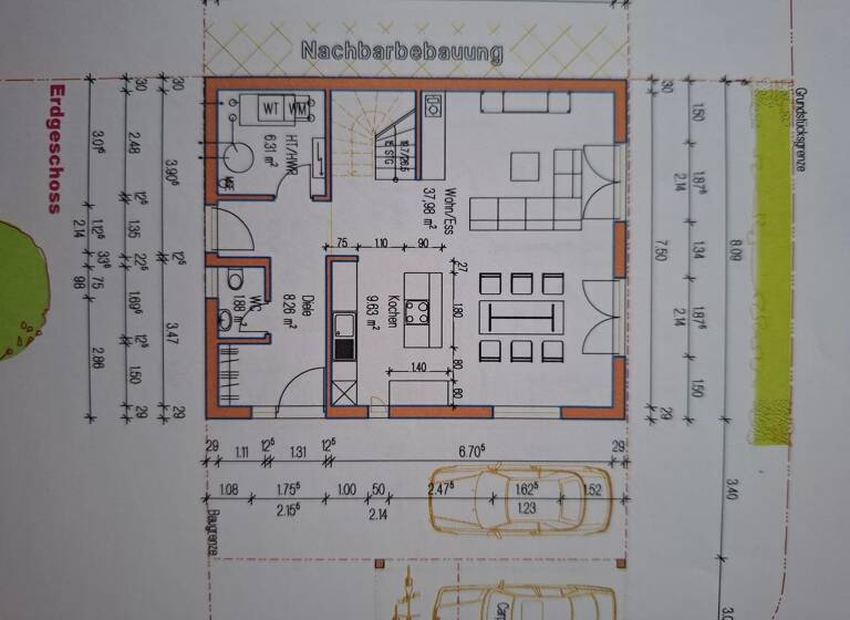 Doppelhaushälfte zum Kauf provisionsfrei 680.000 € 6 Zimmer 170 m² 305 m² Grundstück Bietingen Gottmadingen 78244