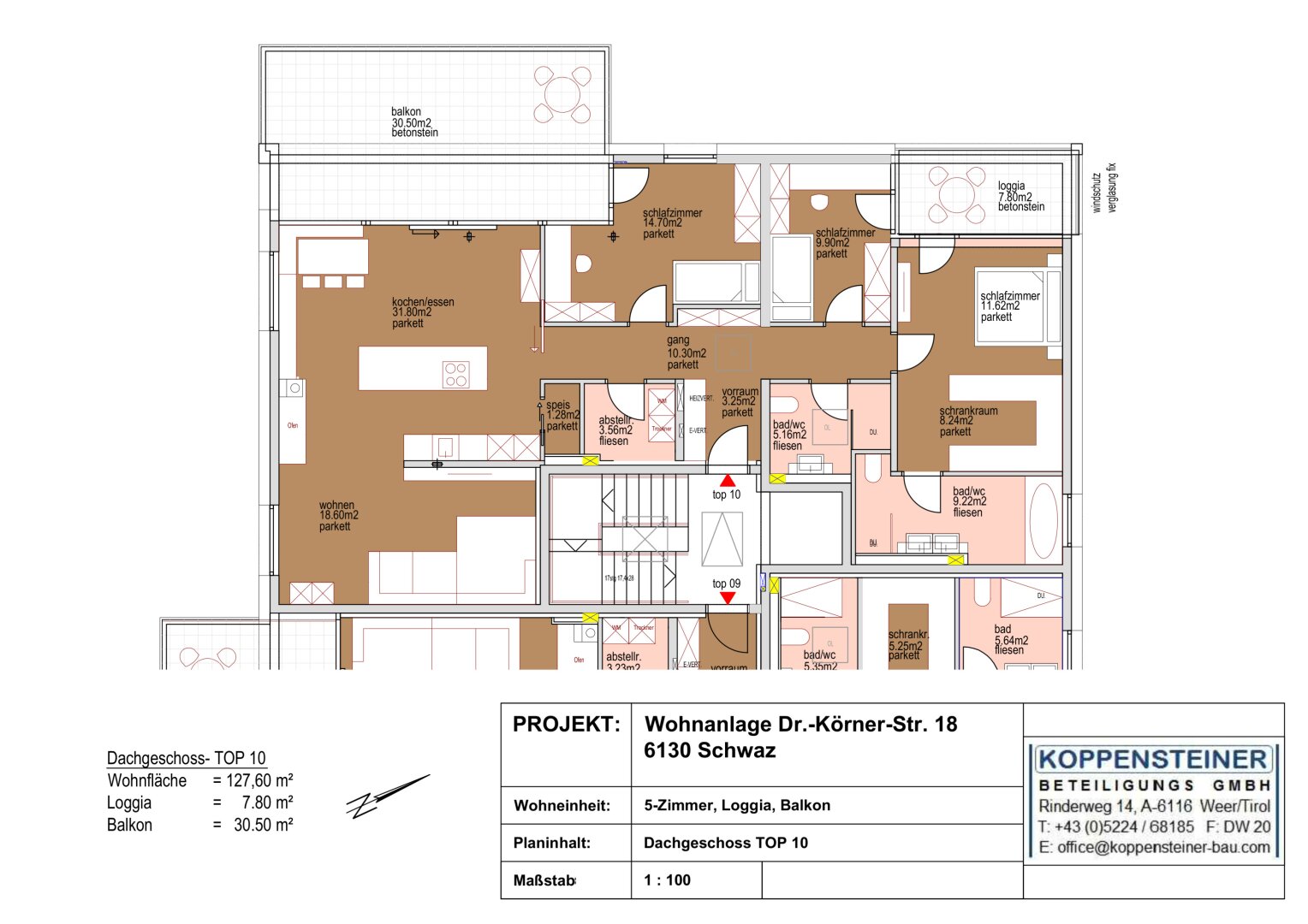 Wohnung zur Miete 2.140 € 4 Zimmer 127,6 m²<br/>Wohnfläche 2.<br/>Geschoss 01.04.2025<br/>Verfügbarkeit Schwaz 6130