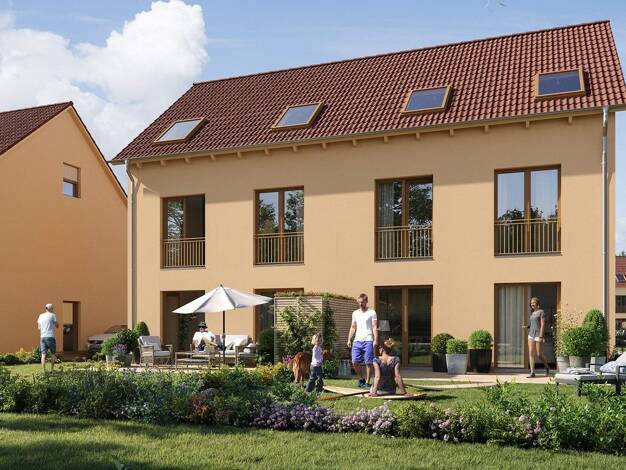 Doppelhaushälfte zum Kauf - Neubau provisionsfrei 499.252 € 4 Zimmer 113,5 m² 256 m² Grundstück frei ab sofort Von-Watzdorf-Straße 24 Störmthal Großpösna 04463