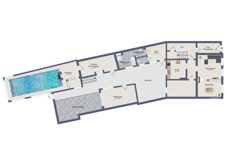 Reihenmittelhaus zum Kauf 279.000 € 7 Zimmer 150 m² 678 m² Grundstück Jeßnitz 06800