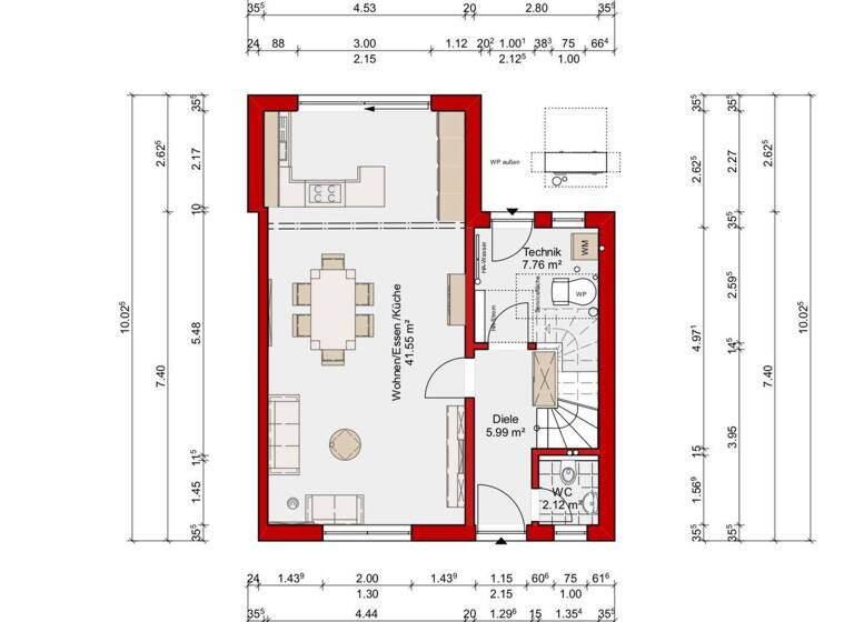 Reihenmittelhaus zum Kauf - Erstbezug provisionsfrei 865.000 € 5,5 Zimmer 144 m² 320 m² Grundstück frei ab sofort Veitshöchheim 97209
