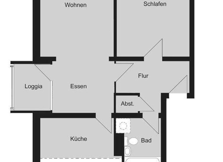 Wohnung zur Miete nur mit Wohnberechtigungsschein 689 € 2 Zimmer 62,4 m² 1. Geschoss Olbersstr. 1 Döhren Hannover 30519