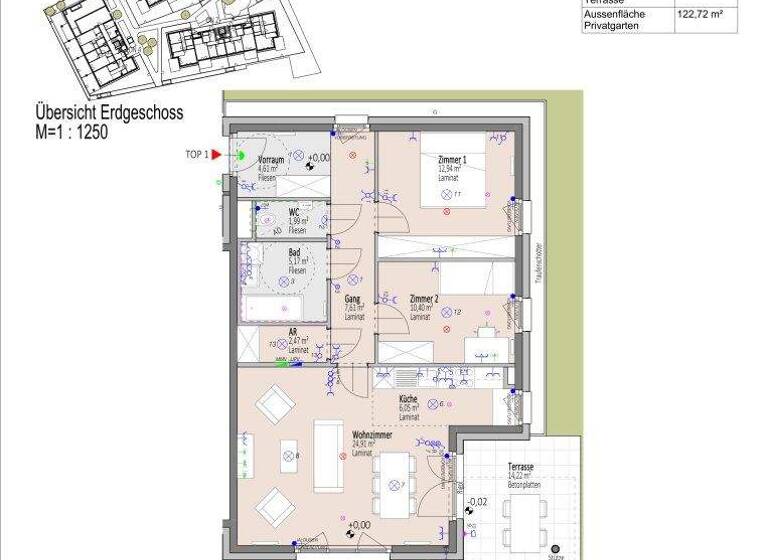 Wohnung zum Kauf - Erstbezug 327.426 € 3 Zimmer 76,2 m² EG frei ab 01.09.2026 Josefine Kuttner-Gasse Wiener Neustadt 2700