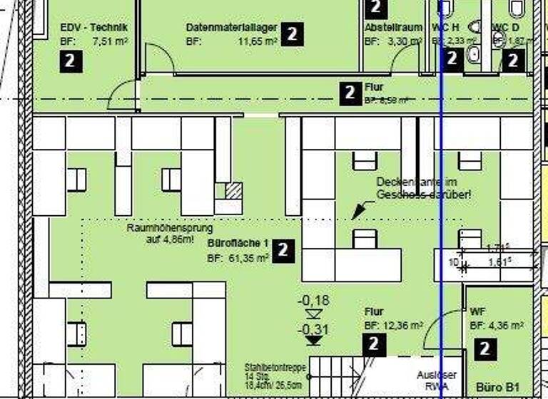 Bürofläche zur Miete 5.256 € 10 Zimmer 438 m² Bürofläche Ingolstadt 85051