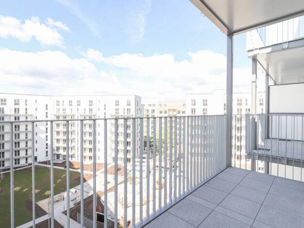 Penthouse zur Miete - Erstbezug 1.153 € 2 Zimmer 58,1 m² 6. Geschoss frei ab 01.09.2025 Meta-Gadesmann-Straße 7 Gallus Frankfurt-Gallus 60326