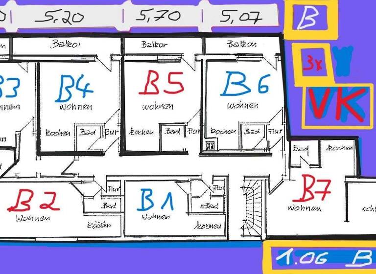 Mehrfamilienhaus zum Kauf als Kapitalanlage geeignet 687.000 € 14 Zimmer 374 m² 517 m² Grundstück Stadtmitte Mönchengladbach 41061