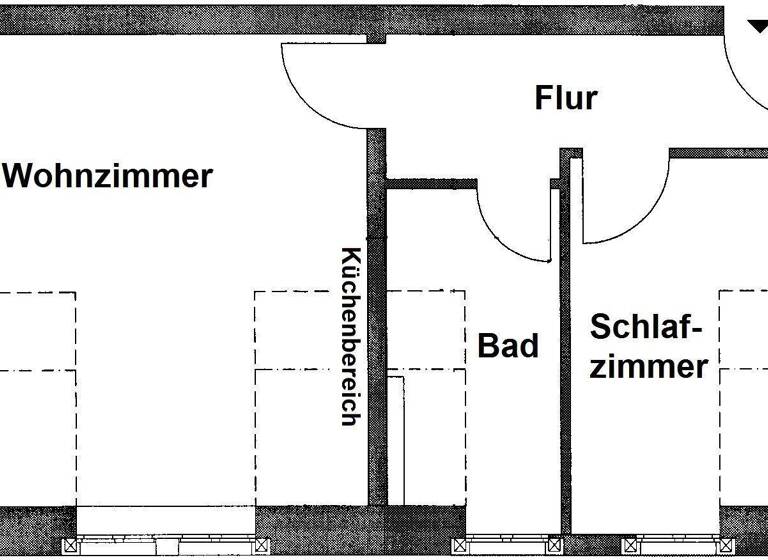 Wohnung zur Miete 320 € 2 Zimmer 40,6 m² 3. Geschoss Meißen 01662