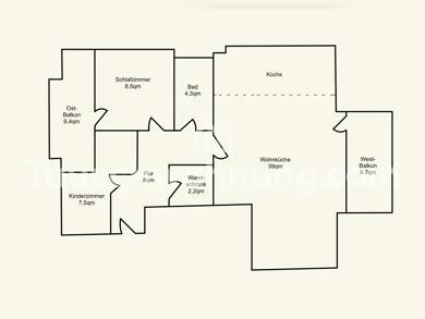 Wohnung zur Miete Tauschwohnung 670 € 3 Zimmer 77 m² Dachgeschoss, 3. Geschoss Hansaviertel Rostock 18057