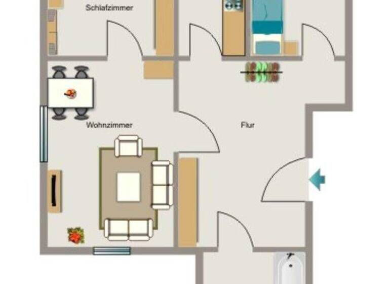Wohnung zur Miete 349 € 3,5 Zimmer 65,6 m² 2. Geschoss Schillerstraße 91 Obermarxloh Duisburg 47166
