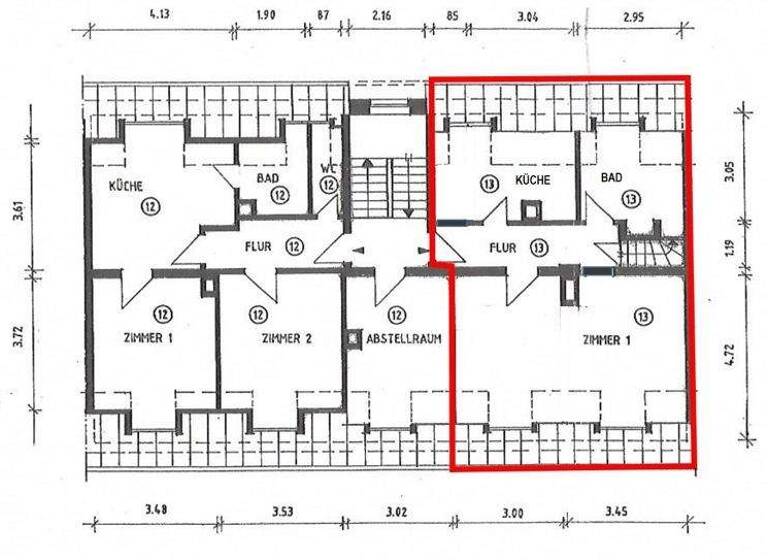 Maisonette zur Miete 800 € 2 Zimmer 85 m² 4. Geschoss frei ab sofort Wirker Str. 33 Elberfeld Wuppertal 42105