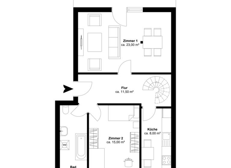 Wohnung zur Miete 731 € 3 Zimmer 86 m²<br/>Wohnfläche 5.<br/>Geschoss Georg-Schumann-Straße 99 Gohlis-Süd Leipzig / Gohlis-Mitte 04155