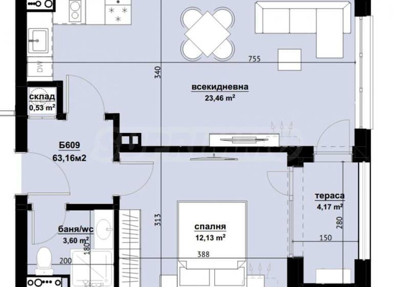 Studio zum Kauf 100.000 € 2 Zimmer 63,2 m² Burgas