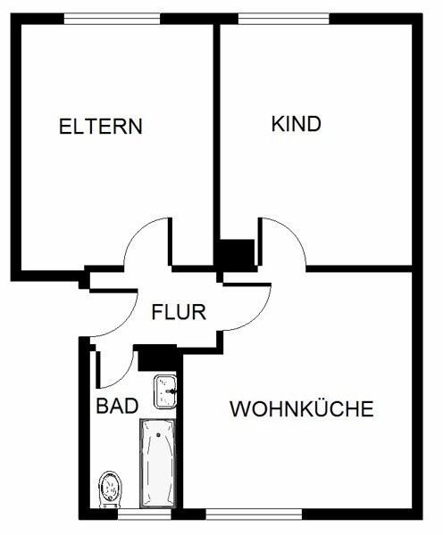 Wohnung zur Miete 489 € 2 Zimmer 52,1 m²<br/>Wohnfläche 1.<br/>Geschoss 01.03.2025<br/>Verfügbarkeit Köttlingerweg 15 Kruppwerke Bochum 44793