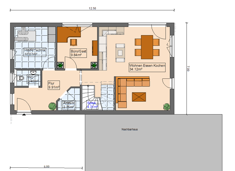 Doppelhaushälfte zum Kauf 916.500 € 5 Zimmer 138 m² 377 m² Grundstück Adalbert-Stifter Straße Bruckmühl 83052