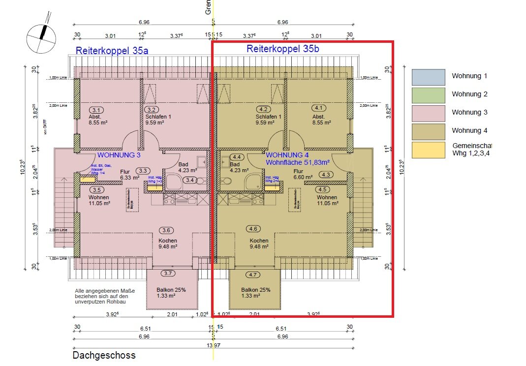 Wohnung zum Kauf provisionsfrei als Kapitalanlage geeignet 220.000 € 2,5 Zimmer 51 m²<br/>Wohnfläche An der Reiterkoppel 35b Burg auf Fehmarn Fehmarn 23769