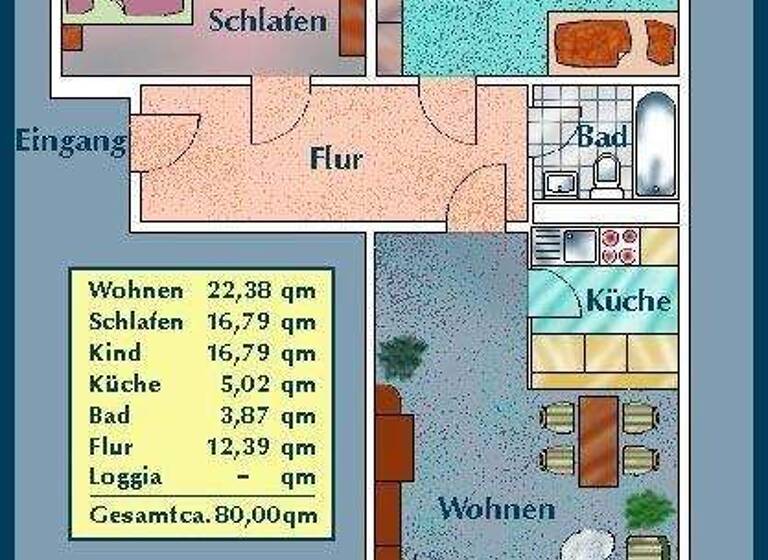 Wohnung zur Miete 701 € 3 Zimmer 78,8 m² frei ab 29.03.2026 Holbeinstr. 44 Johannstadt-Süd Dresden 01307