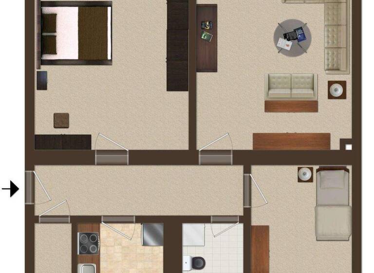 Wohnung zur Miete 525 € 3 Zimmer 67,7 m² 2. Geschoss frei ab sofort Schwedter Straße 104 Prenzlau 17291