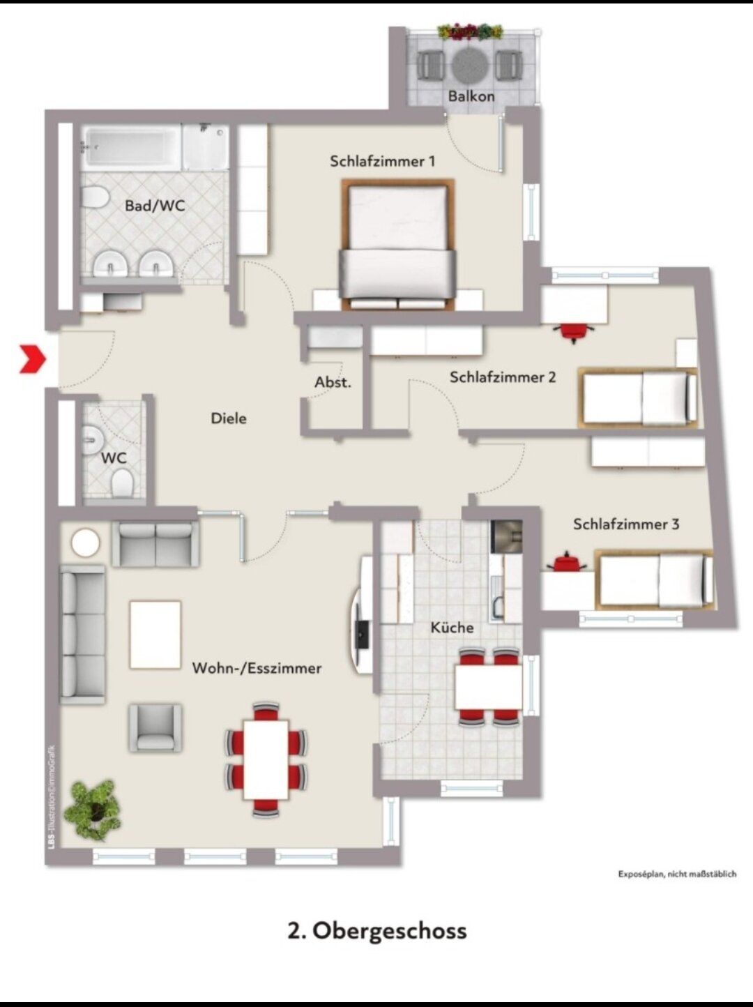 Wohnung zur Miete 920 € 4,5 Zimmer 111 m²<br/>Wohnfläche 2.<br/>Geschoss ab sofort<br/>Verfügbarkeit Stadtgebiet Hornberg 78132