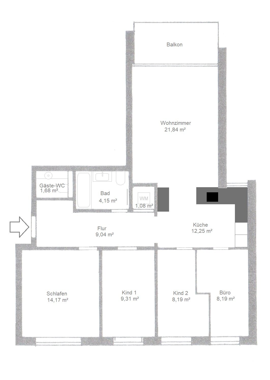 Wohnung zum Kauf provisionsfrei 319.000 € 5 Zimmer 93,4 m²<br/>Wohnfläche 2.<br/>Geschoss ab sofort<br/>Verfügbarkeit Rotbergkamp 5 Rönneburg Hamburg 21079