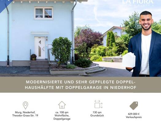 Doppelhaushälfte zum Kauf 429.000 € 4 Zimmer 107,7 m² 130 m² Grundstück Theodor-Graß-Straße 19 Niederhof Murg 79730