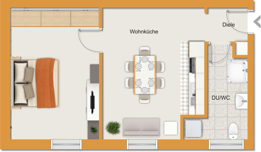 Wohnung zur Miete 1.100 € 2 Zimmer 48 m²<br/>Wohnfläche 1.<br/>Geschoss Alt Moosach München 80993